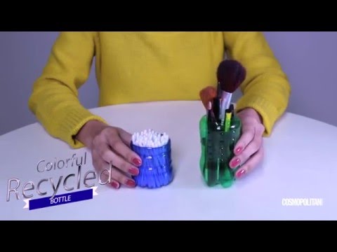 Cosmo DIY: Colorful Recycled Bottle