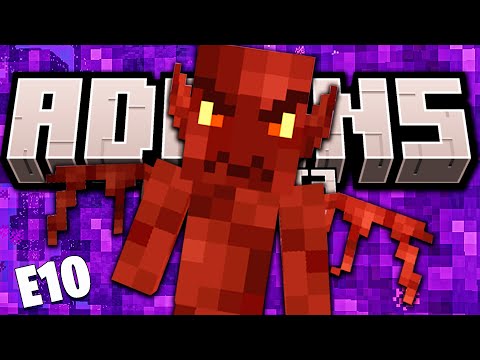 SERIE de MINECRAFT con  MÁS de 60 ADDONS - #ADDONSCRAFTT3 - ENCONTRAMOS un DEMONIO !!  - E10