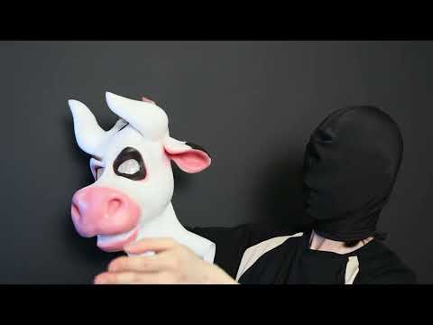 Mooo!#animalmask #muscles #trending #transformation #edit #bodysuit #cosplay #mask #furries