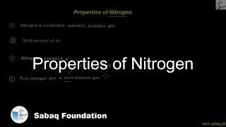 Properties of Nitrogen