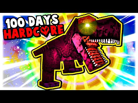 We Survived 100 Days With Dinosaurs In Hardcore Minecraft