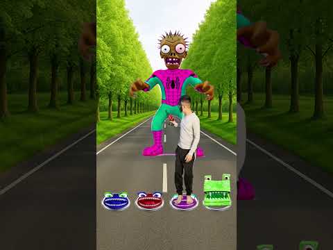 I jump on colours Pac-Man to new dinosaur, Siren head, zombie & big monster Pac-Man #shorts #funny