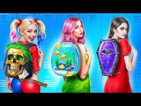 Süper Kahraman Okulu'ndaki Zavallı Deniz Kızı! Vampir, Harley Quinn ve Deniz Kızı'na Karşı!