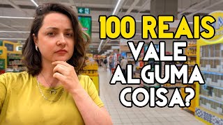O QUE dá pra comprar com 100 REAIS no mercado em PORTUGAL?