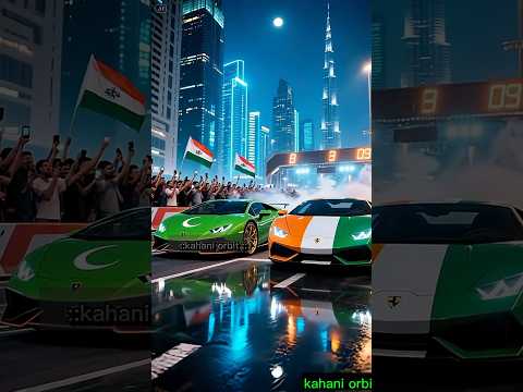 Lamborghini vs Bugatti car racing || india vs Pakistan