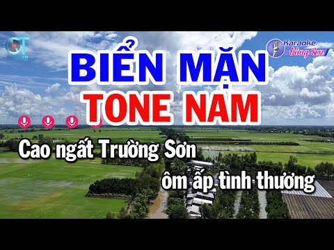 Karaoke Biển Mặn Tone Nam ( A#m ) Nhạc Sống Hay Nhất || Karaoke Đồng Sen