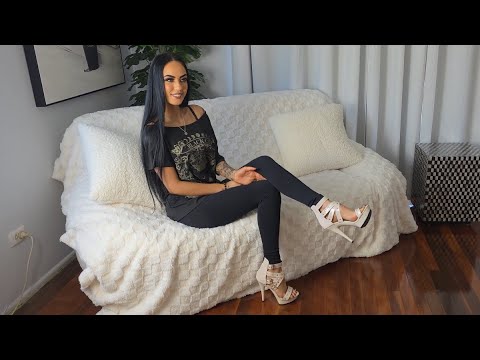 Rose Unboxes Ivory Strappy 5 Inch High Heel Shoes With Inside And Outside Comparison