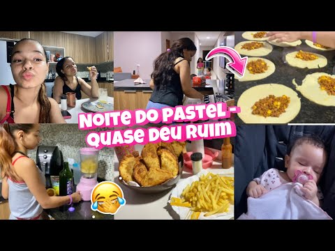 ROTINA NOTURNA COM OS FILHOS  - PASTEIS PARA O JANTAR - ALEGRIA PELA CASA -