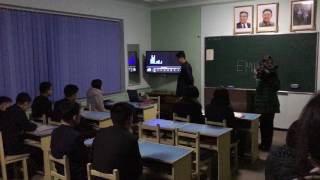 At the high school in Pyongsong near Pyongyang