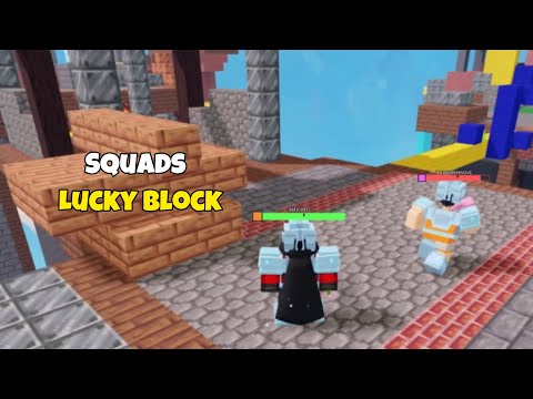 INSANE Squads Lucky Block Game (Roblox Bedwars) 🫨