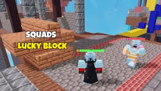INSANE Squads Lucky Block Game (Roblox Bedwars) 🫨