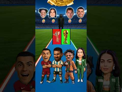 Who Has a World Cup? 🏆 Ronaldo 🐐 vs Messi 🐐 vs Georgina 💃 vs IShowSpeed 🔥#shorts