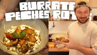 Pêche Roties - Burrata, Glace maison et Cake DIVIN ! (Tous à Poêle #5)
