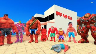 Franklin Play Hide And Kill With ALL RED HULK In Indian Bike Driving 3D