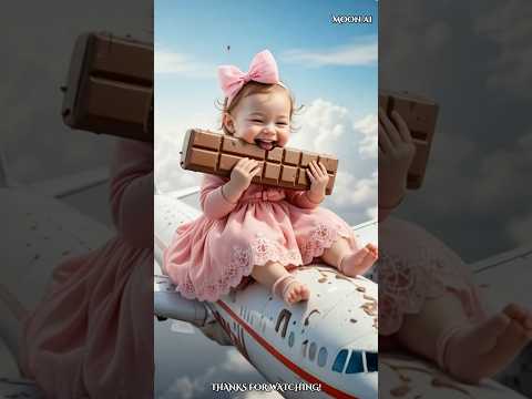 A baby girl was taking all her chocolates to her grandmother’s house #ai #viral #baby #cutebaby