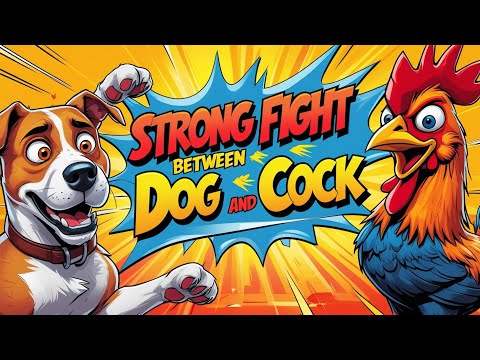 Strong Fight Between Dog And Cock 😁😁 #cartoon