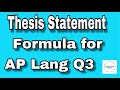 Thesis Statement Analysis and Techniques