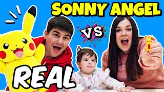ABRIENDO SONNY ANGEL vs REAL - LOL Retos Divertidos