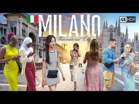 Milan City Center Walk: Which Language is Heard the Most? 🇮🇹🌍 [4K HDR]