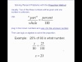 Percent Problems and Proportions