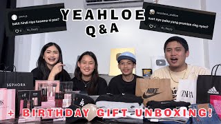 UNBOXING YEAHLOE BIRTHDAY GIFTS + Q&A! (KILIG MOMENTS!) 