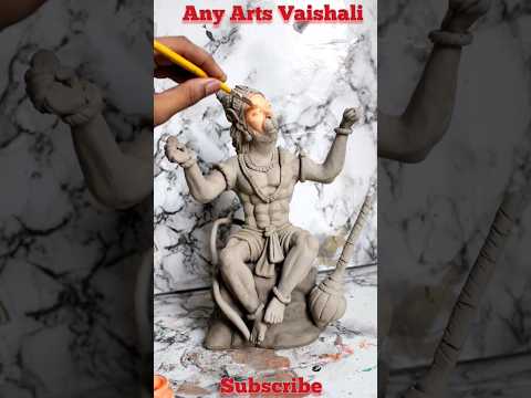 Bajrangbali murti making || Barang dal || Hanuman murti making #shorts