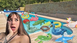 LLENO MI PISCINA DE INFLABLES