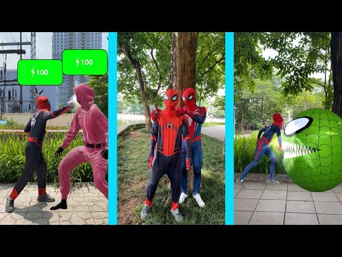 He becam Spiderman vs Squid Game and Spiderman troll His brother #tiktok #shorts #trending