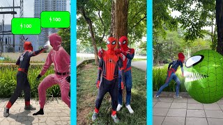 He becam Spiderman vs Squid Game and Spiderman troll His brother #tiktok #shorts #trending