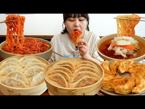 쫄면이 맛있는 보영만두에서 김치만두, 고기만두, 군만두, 냉쫄면 먹고 왔어요! Boyoung Mandu Mukbang