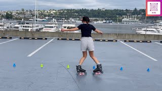 Slalom Skating Grade II Trick - Crazy Sun (with slow motion)