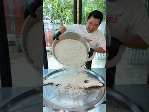 ปลาแซลมอนเค็ม #เชฟกระทะยักษ์  #ปลาเค็ม #food #cooking