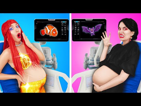 Sirène Enceinte VS Vampire Enceinte ! Situations amusantes de parentalité par 123 GO!