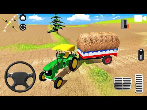 Jonh Deer 5045D Tractor Driving - indian Tractor Simulator Game - Android Gameplay