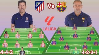 Atletico madrid Vs Barcelona ~ Potential Head To Head Line up in Laliga Jornada 29 Season 2025/2026