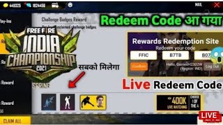 Free Fire Live Redeem Code Giveaway Ff Redeem Code Live