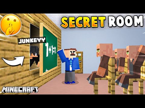 I Build a SECRET BASE Inside School in Minecraft