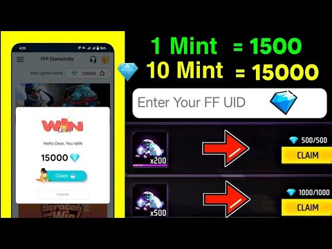 1 Minute = 1500 Diamonds 💎 | How to get free diamonds in free fire max | New method 2025