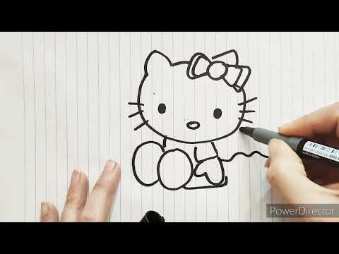 Hello Kitty Easy drawing step by step draw and coloring for Kids #hellokitty #easydrawing #drawing