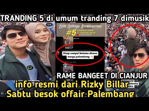 RAME BANGEET CIANJUR,, INFO RESMI DARI RIZKY BILLAR SABTU BESOK LESLAR OFFAIR PALEMBANG