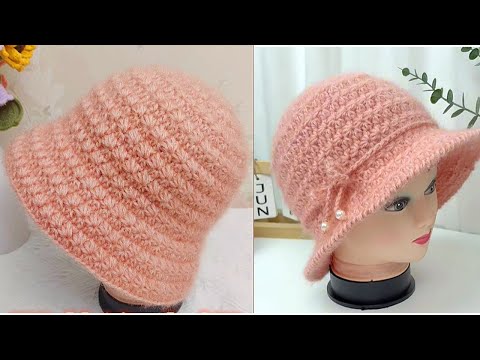 Snowflake pattern Bucket Hat Crochet Tutorial