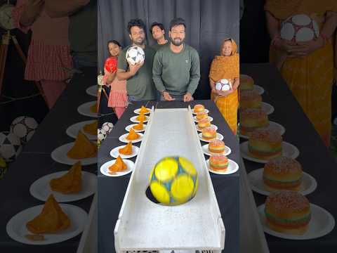 Big ๐ฅ Goal = Samosa & Burger ๐ #challenge #funny #shorts