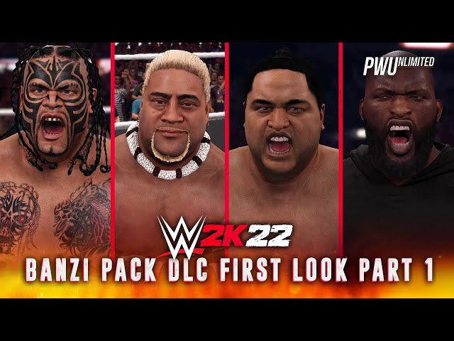 WWE2K22 Banzi Pack First Look Part 1: Umaga vs Rikishi vs Yokozuna vs Omos