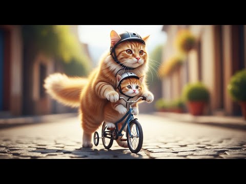 Mama Cat Catches Fish by the River, Heads Home to Cook Fish for Her Kitten 🐾🍲#cat #cute #funny