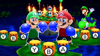 Mario Party The Top 100 - Men's Rivalry Battle - Luigi vs Yoshi vs Mario vs Waluigi