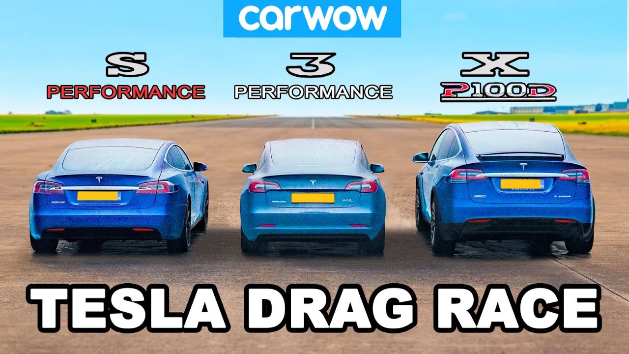 Model S vs 3 vs X - Tesla Performance DRAG RACE, ROLLING RACE & BRAKE TEST!