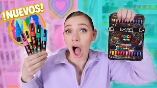 LOS NUEVOS POSCA BRUSH 😳🖌️ ¡SOY LA PRIMERA EN PROBARLOS! 😱