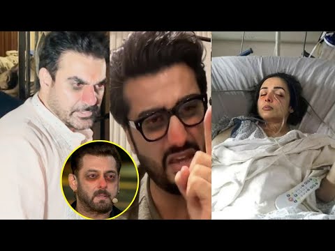 Arjun kapoor exposed after Salman Khan,Arbaz Khan Visit Malaika Arora at Hospital after her Father