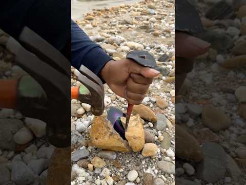 That amazing I found Purple agate in the river #agate #agatestone #gemstones #satisfying #reels