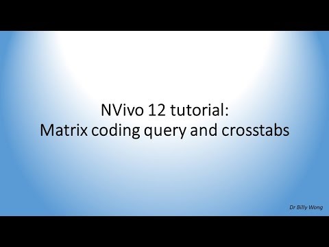 do matrix coding in nvivo 12 mac